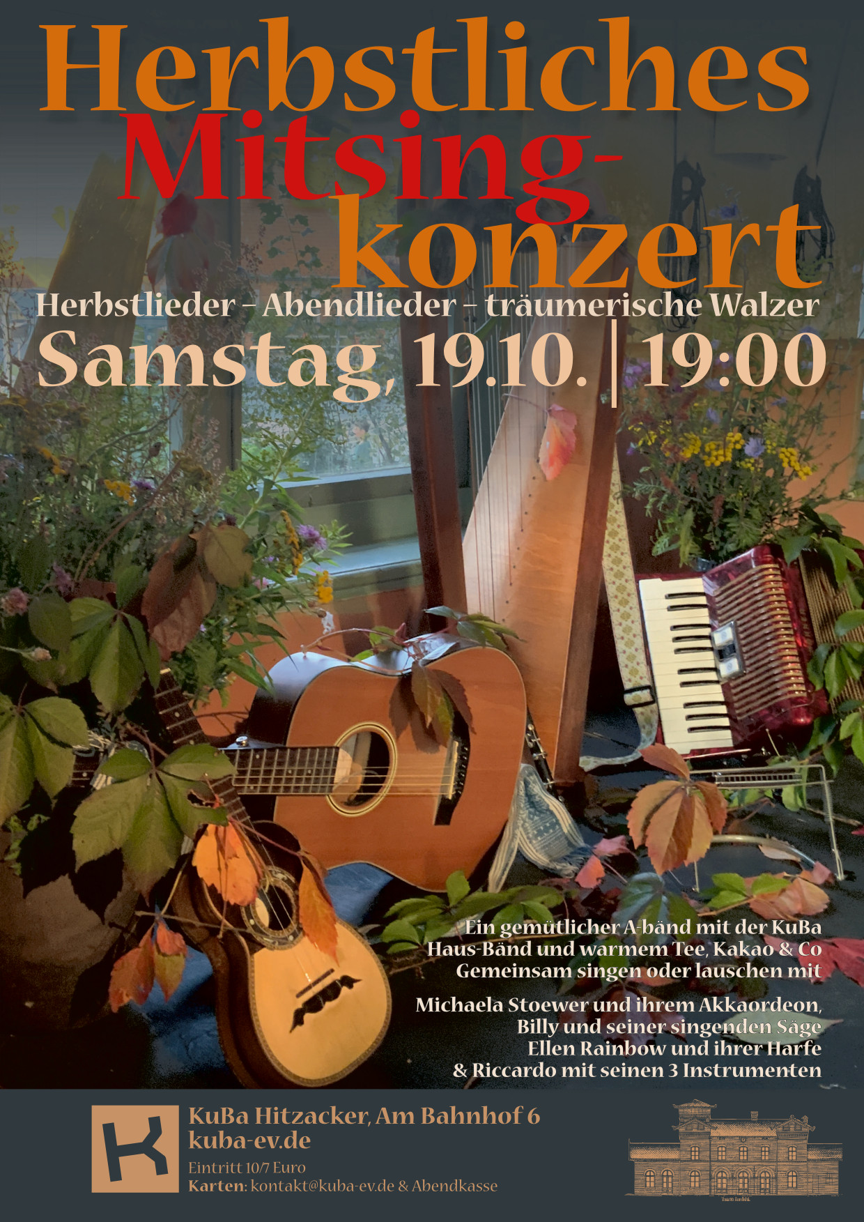 Herbstliches Mitsing-Konzert am 19.10.24 um 19:00 Uhr